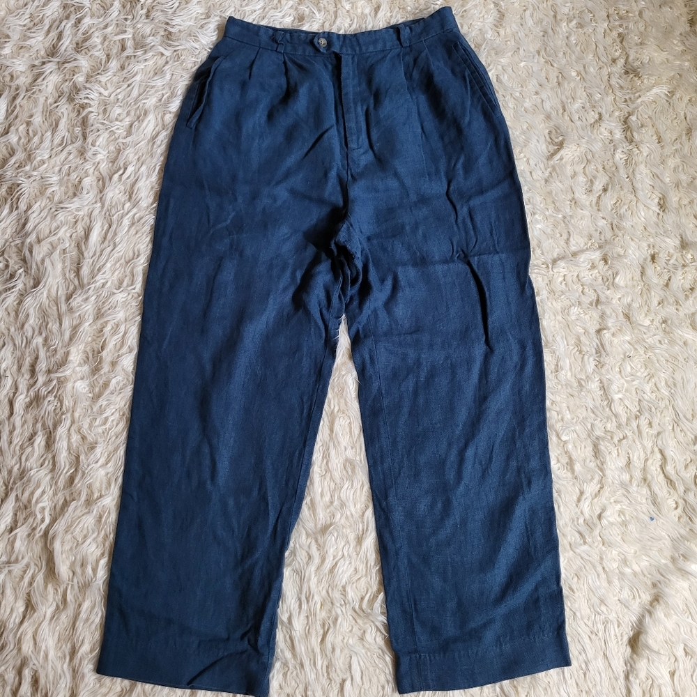 Vintage Austin Reed Pants Mens Navy Blue Size 12